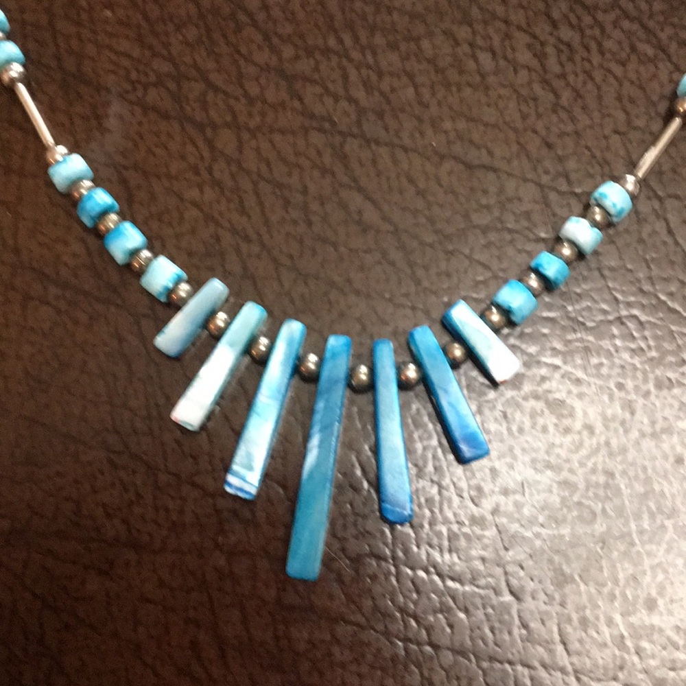 Vintage turquoise sterling silver necklace